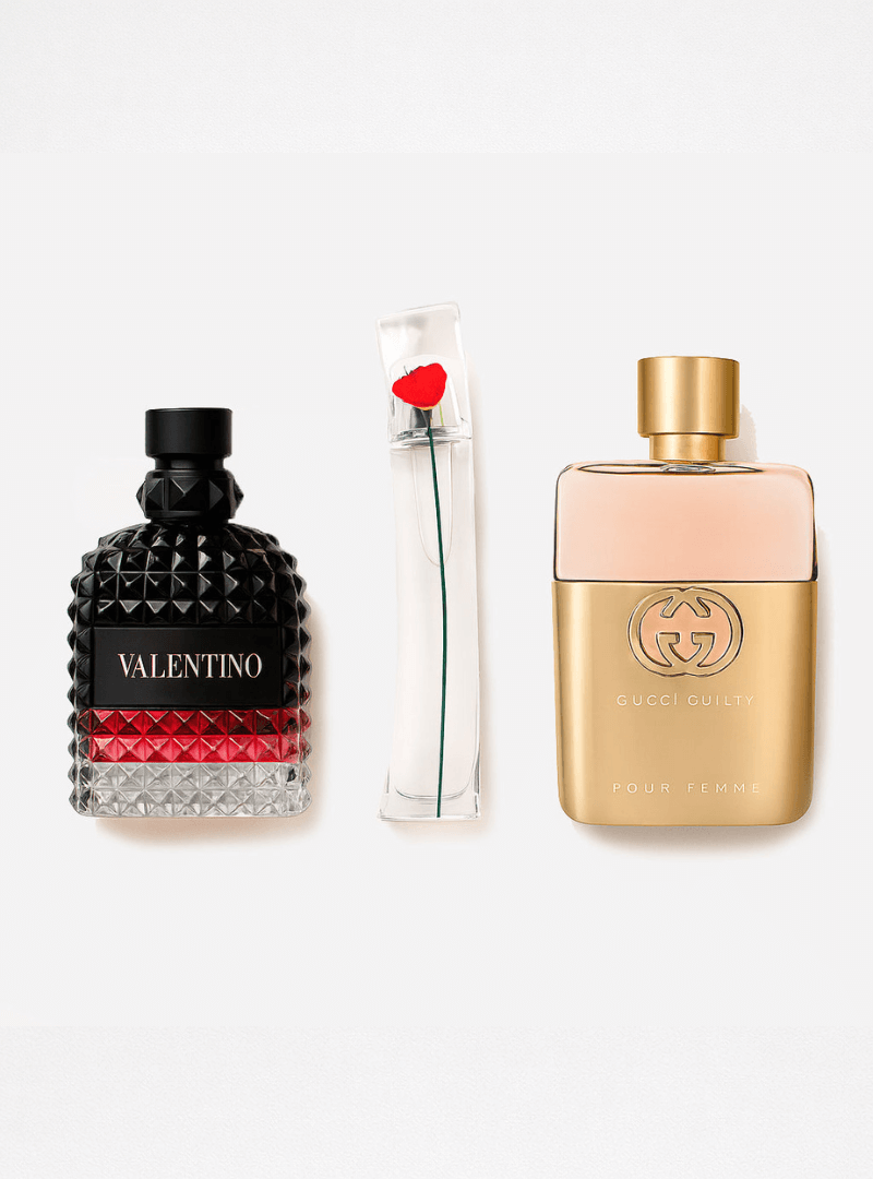 Combo de 3 perfumes 3 Gucci Guilt, Valentini Intense, Flower Kenzo 100ml